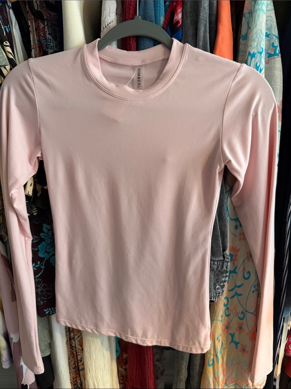 KIMBERLY Light Pink Long Sleeve Women's Tee